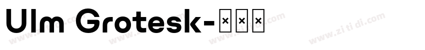 Ulm Grotesk字体转换